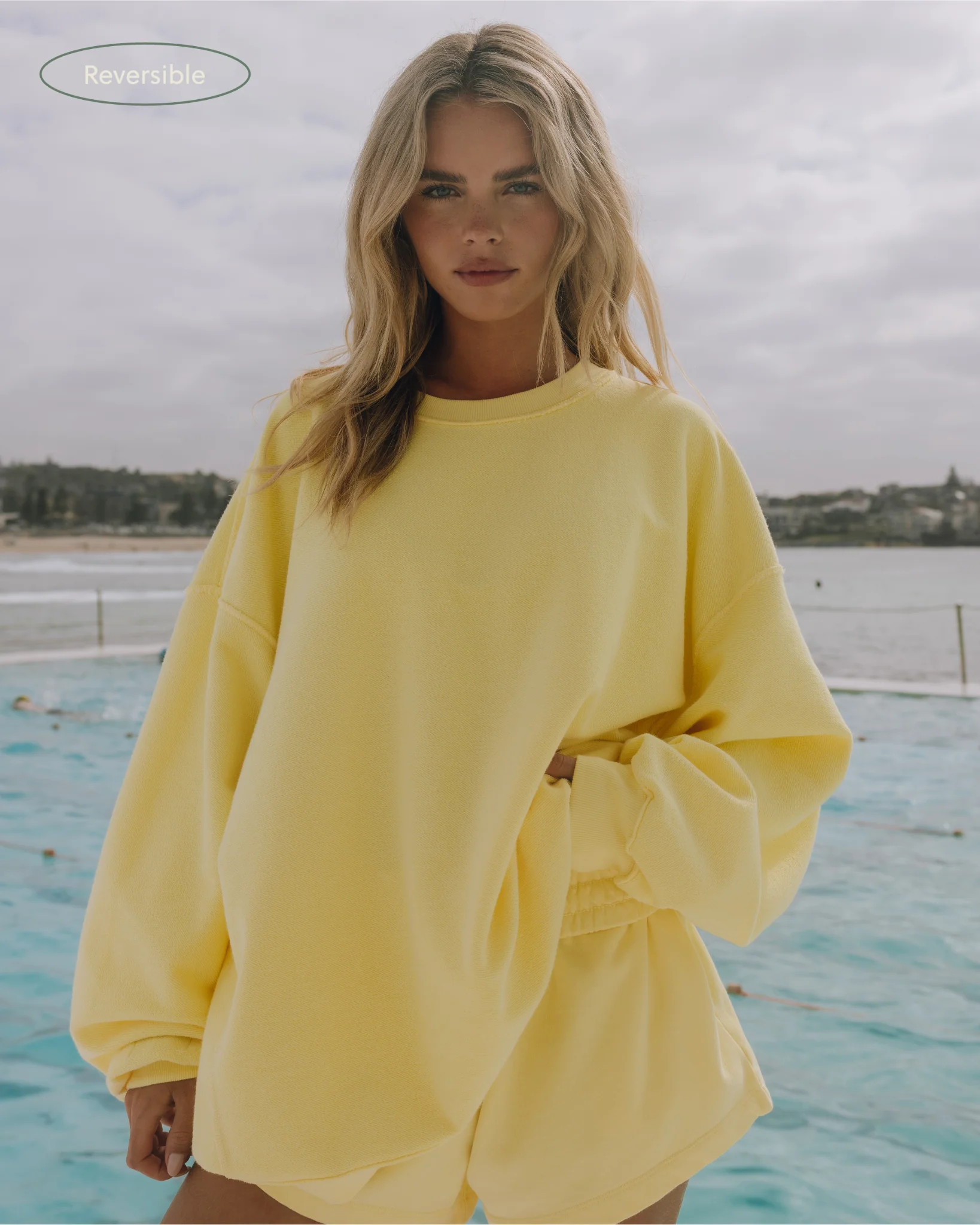 Unisex Oversized Crew - Lemonade - Image 3