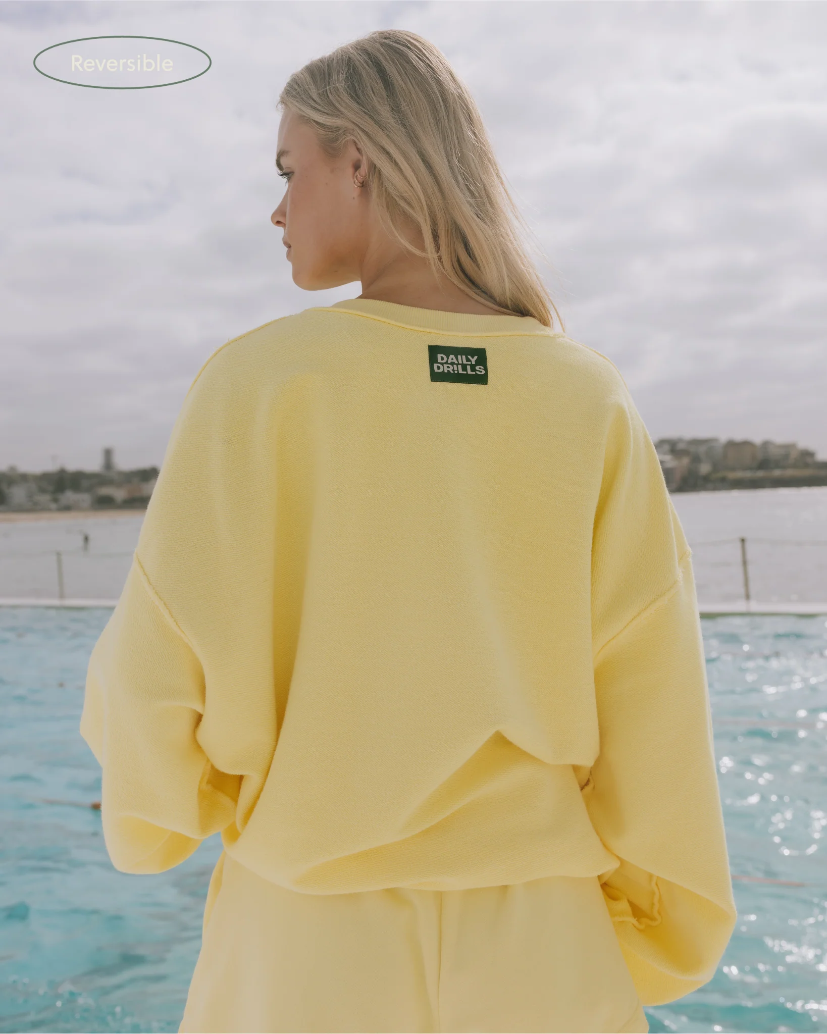 Unisex Oversized Crew - Lemonade - Image 4